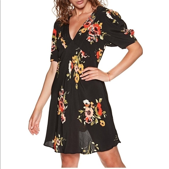 Free People Dresses & Skirts - Nwt free people W neon garden mini dress blk - 6
